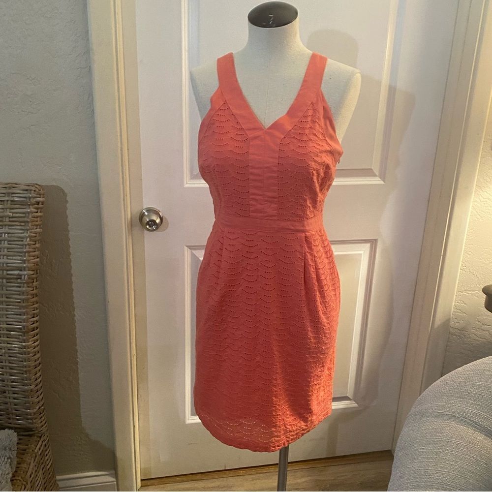 Old Navy Coral Eyelet Dress Sz 0